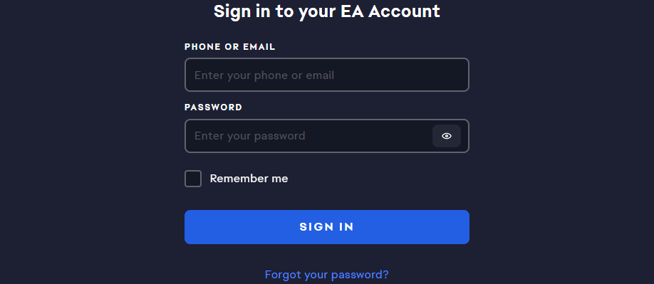 how to login to the companion app fifa 23 if you forgot login