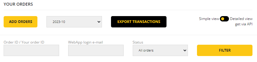 Add orders