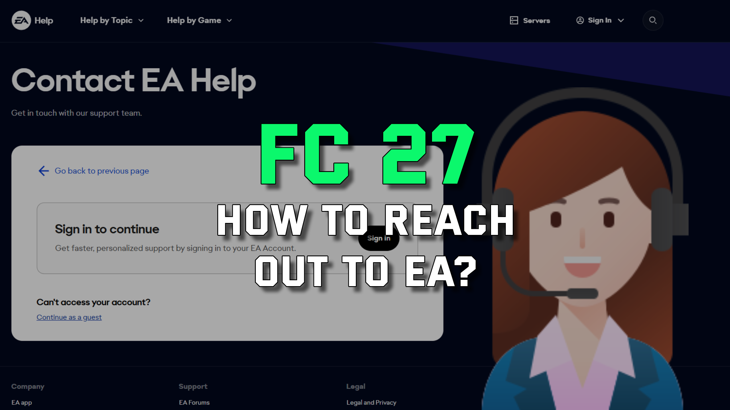 Where can I get help with EA FC 27? (phone, email, chat and other contact methods)