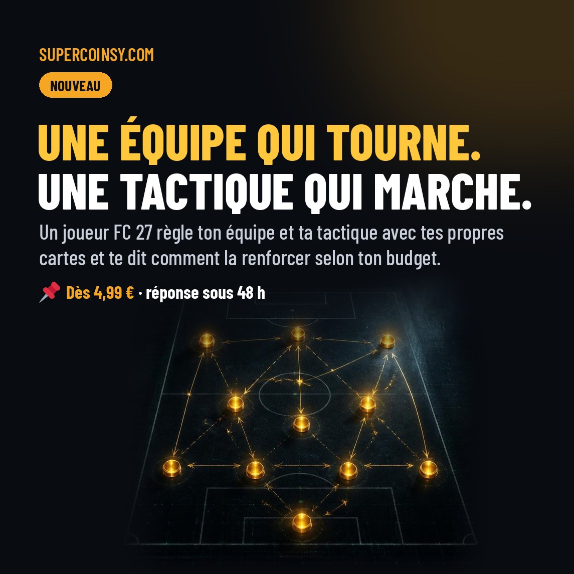 Conseil d'équipe FC 27 - Une équipe qui tourne. Une tactique qui marche.