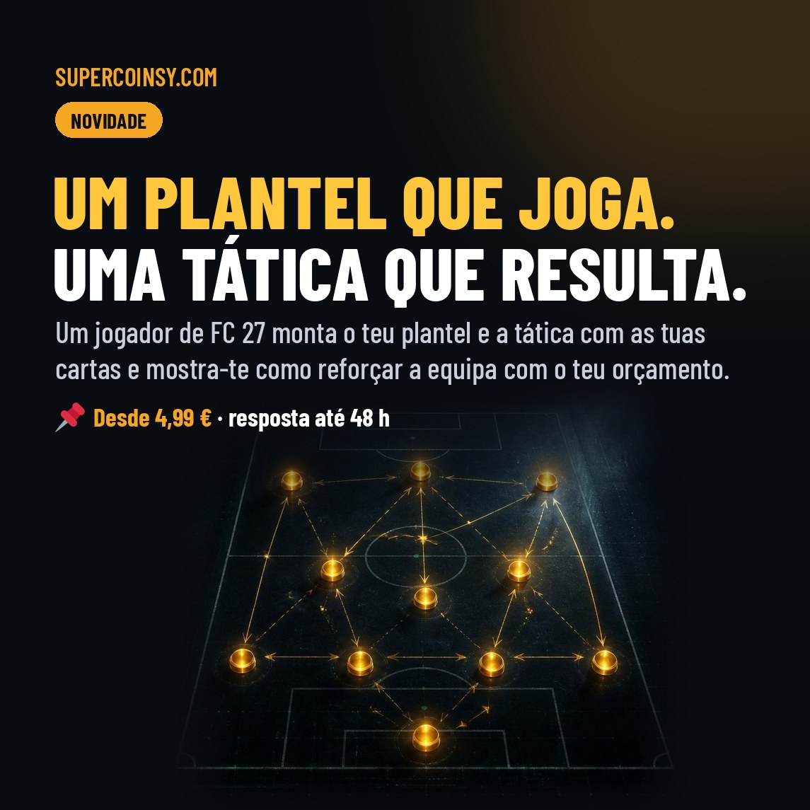Consultoria de plantel FC 27 - Um plantel que joga. Uma tática que resulta.